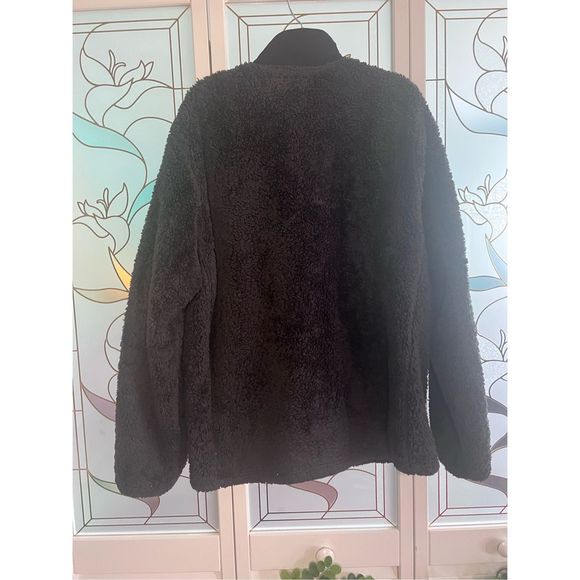 Reebok Zipper Sherpa Jacker -Black Men’s Size Large - Picture 6 of 11